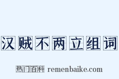 汉贼不两立组词是什么意思的图片